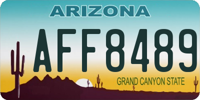 AZ license plate AFF8489
