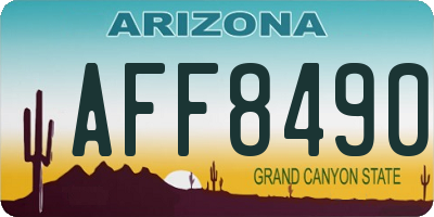 AZ license plate AFF8490