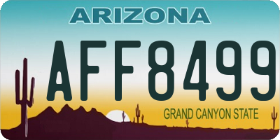AZ license plate AFF8499