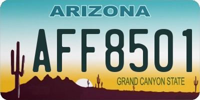 AZ license plate AFF8501