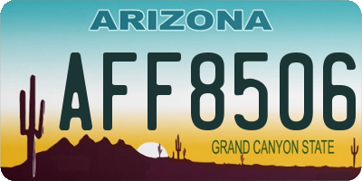 AZ license plate AFF8506