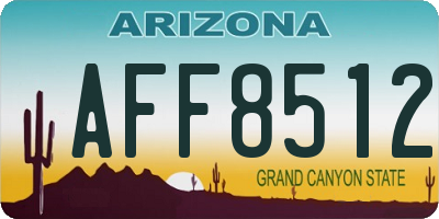 AZ license plate AFF8512