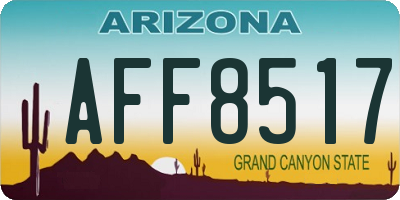 AZ license plate AFF8517