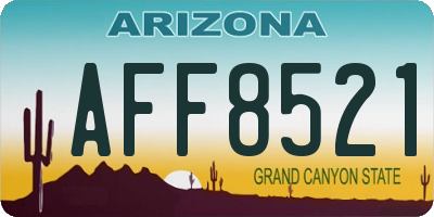 AZ license plate AFF8521