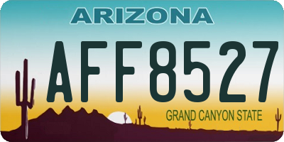 AZ license plate AFF8527