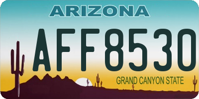 AZ license plate AFF8530
