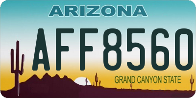AZ license plate AFF8560