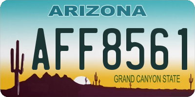 AZ license plate AFF8561