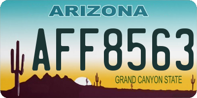 AZ license plate AFF8563