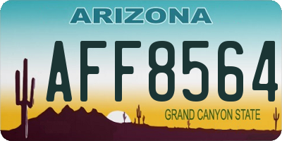 AZ license plate AFF8564