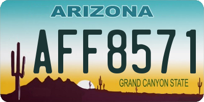 AZ license plate AFF8571
