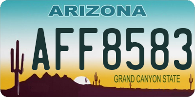 AZ license plate AFF8583