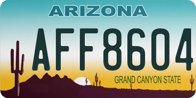 AZ license plate AFF8604