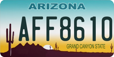AZ license plate AFF8610