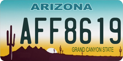 AZ license plate AFF8619