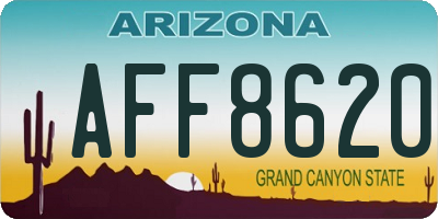 AZ license plate AFF8620