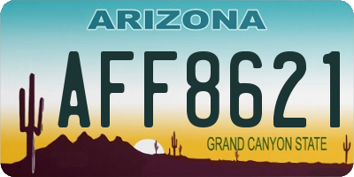 AZ license plate AFF8621