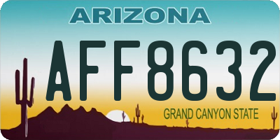 AZ license plate AFF8632