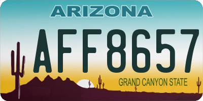 AZ license plate AFF8657