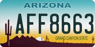 AZ license plate AFF8663