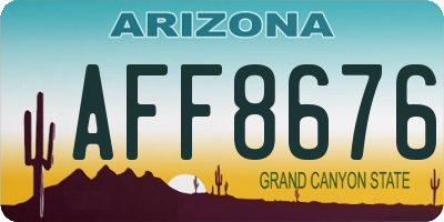 AZ license plate AFF8676
