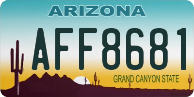 AZ license plate AFF8681