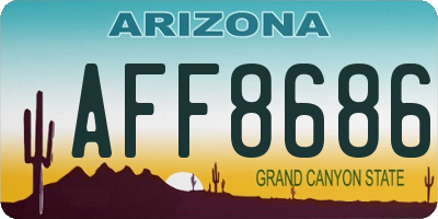 AZ license plate AFF8686