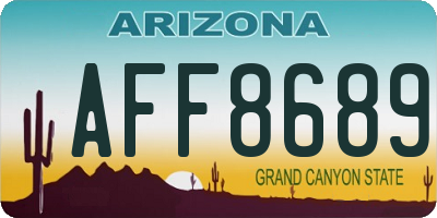 AZ license plate AFF8689