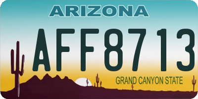 AZ license plate AFF8713