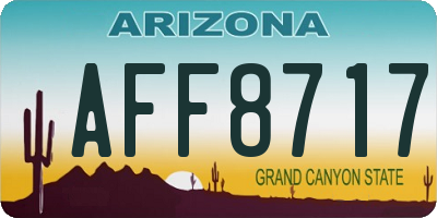 AZ license plate AFF8717