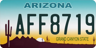 AZ license plate AFF8719