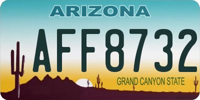 AZ license plate AFF8732