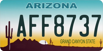 AZ license plate AFF8737
