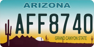 AZ license plate AFF8740