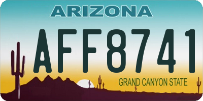 AZ license plate AFF8741