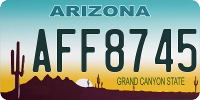 AZ license plate AFF8745