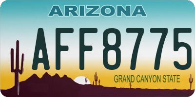 AZ license plate AFF8775
