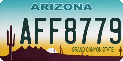 AZ license plate AFF8779