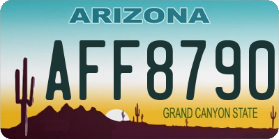 AZ license plate AFF8790