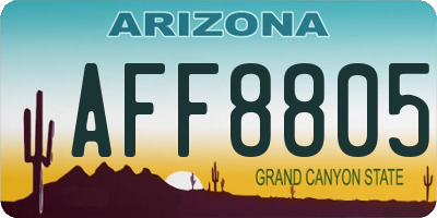 AZ license plate AFF8805