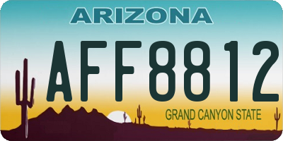 AZ license plate AFF8812