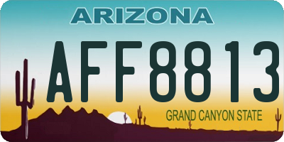AZ license plate AFF8813
