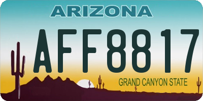 AZ license plate AFF8817