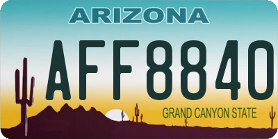AZ license plate AFF8840