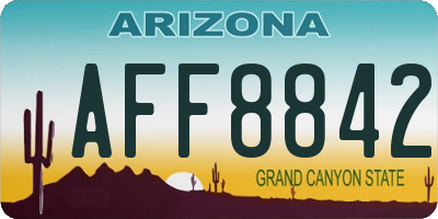 AZ license plate AFF8842