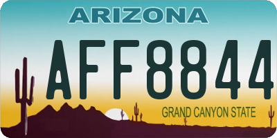 AZ license plate AFF8844