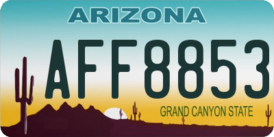 AZ license plate AFF8853