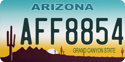AZ license plate AFF8854