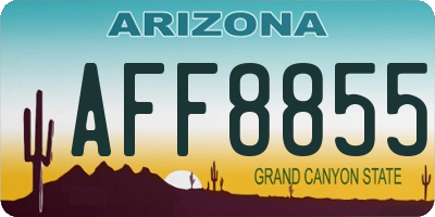 AZ license plate AFF8855