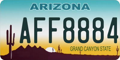 AZ license plate AFF8884